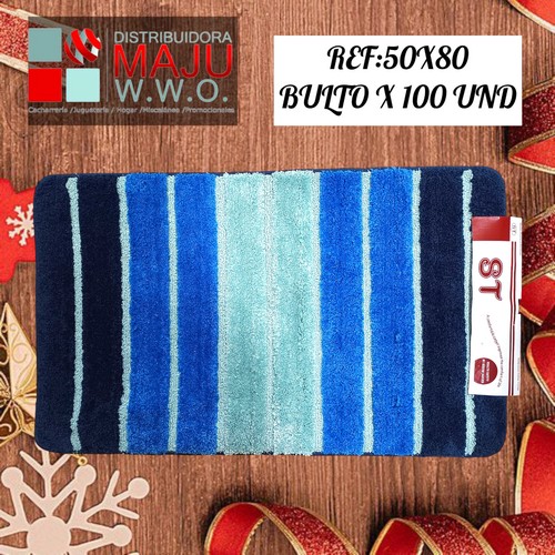 Tapete Rectangular Lanudo Con Lineas