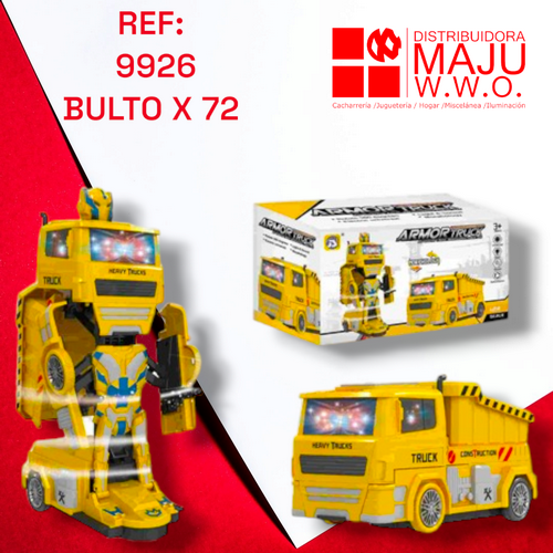 Juguete Transformer Volqueta Con Luces Y Soni