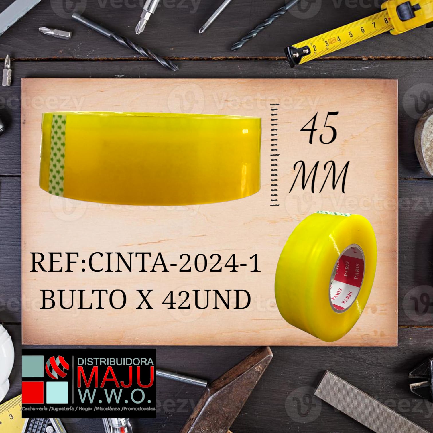 Cinta-2024-1 Cinta Transparente Para Embalar De 45