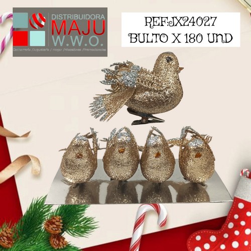 Pajaros Navideños X4Pcs