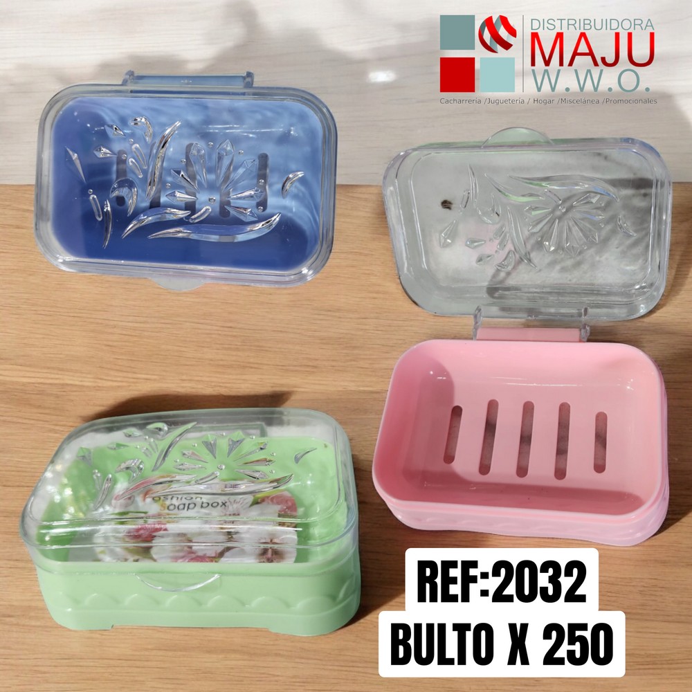 Jabonera Rectangular Con Flores Colores Vario