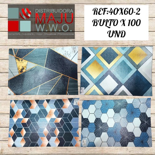 Tapete Pvc Laminado Colores Varios 40 X 60