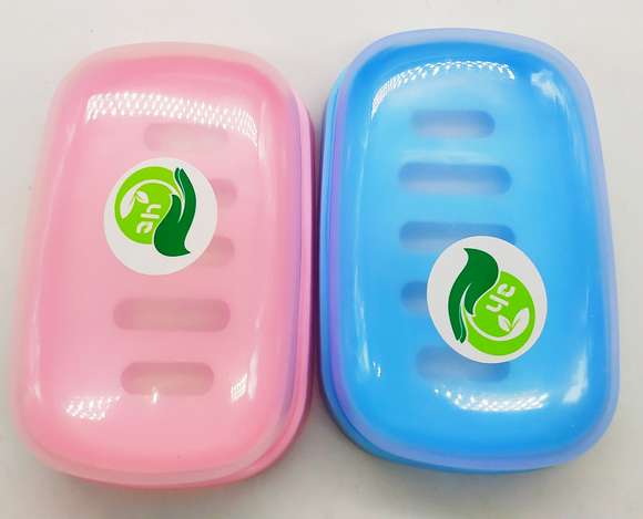 Jabonera Plastica Con Rejilla Y Tapa