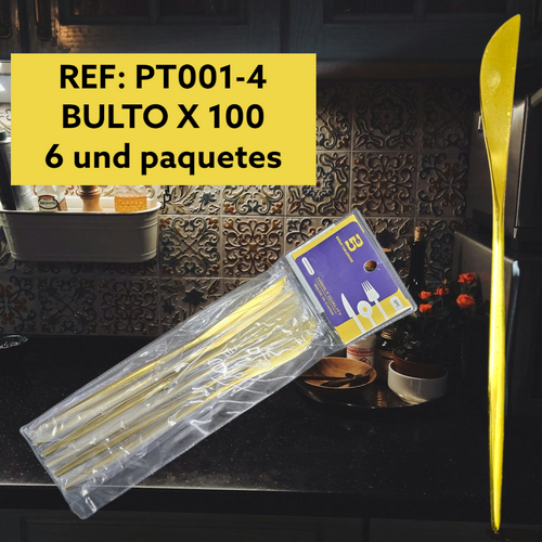 Set De Cuchillos De Mesa Por 6 Pcs Color D