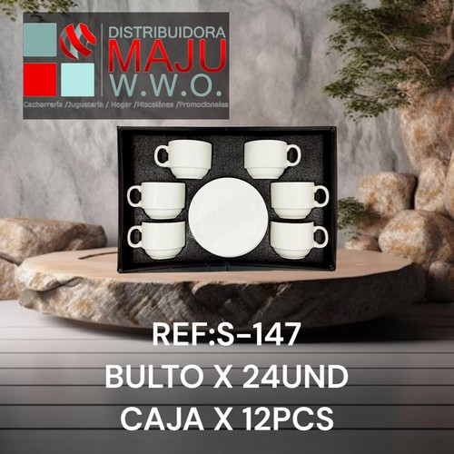 Set De Pocillo Con Plato X 12Pcs 120Ml,11Cm