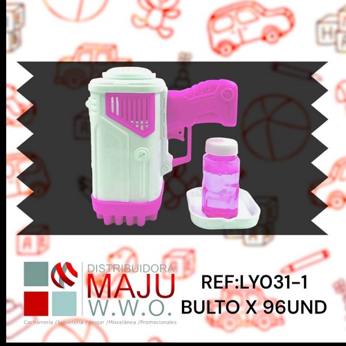 Lanzador De Burbujas En Caja Color Rosa (R