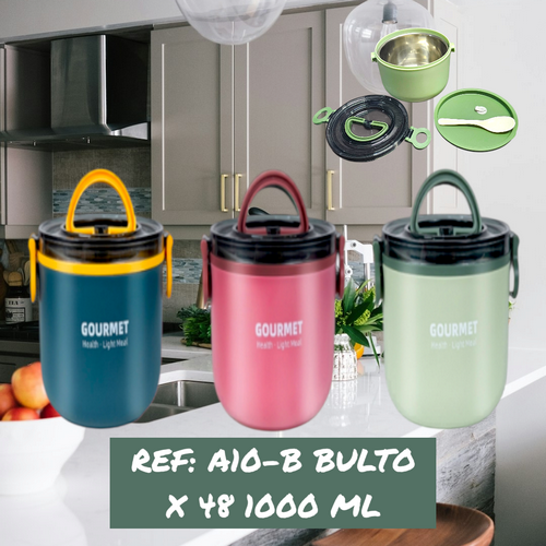 Lonchera Redonda Capacidad 1000 Ml