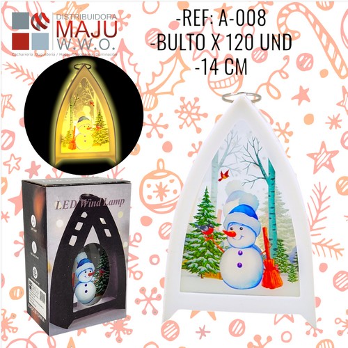 A-008 Cupula Led Con Motivos Navideños 14X9Cm