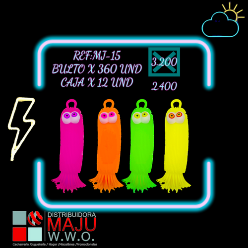 Bolitron Calamares Ojos Saltones Con Luz Caj