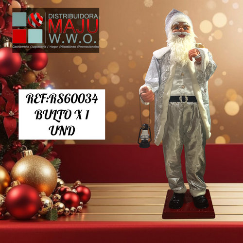 Papa Noel A Escala De 100Cm Con Sonido Mov
