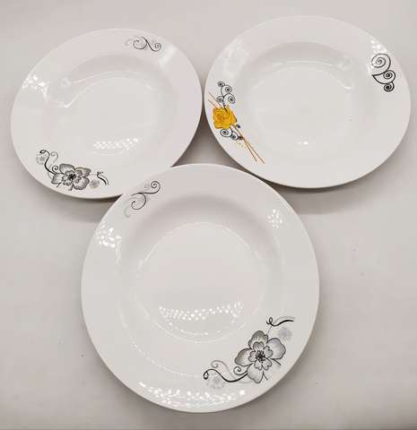 Plato Sopero Grande Con Estampados De Flore