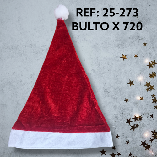 Gorro Navideño Diseño Clasico Tipo Felpa En