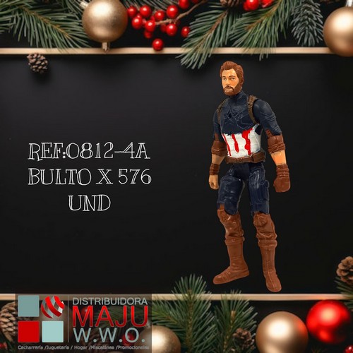 Super Heroe Capitan America Pequeño En Bol
