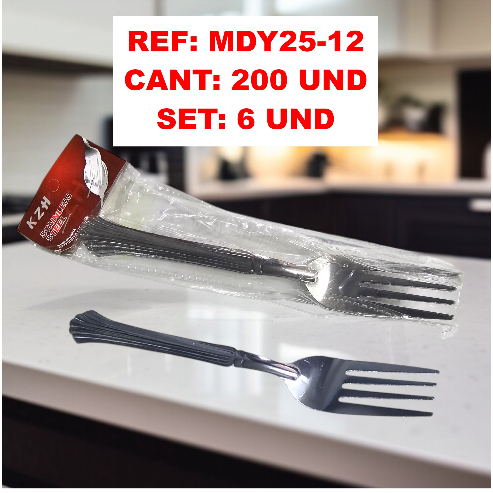 Mdy25-12 Set De Tenedor X 6 Und