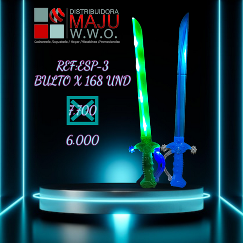 Esp-3 Espada Con Luz Y Sonido Mango Con Luz Y Estr