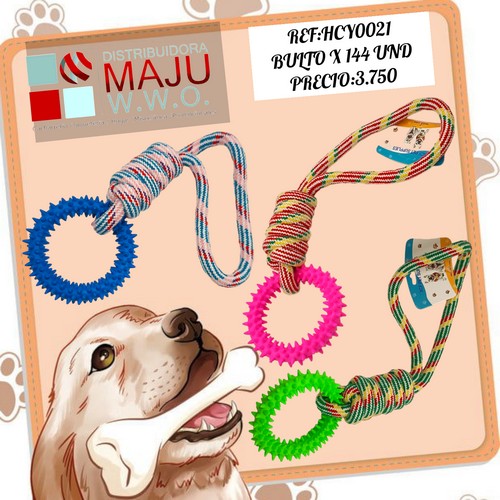 Juguete Para Mascota Con Lazo Tejido Y Mor