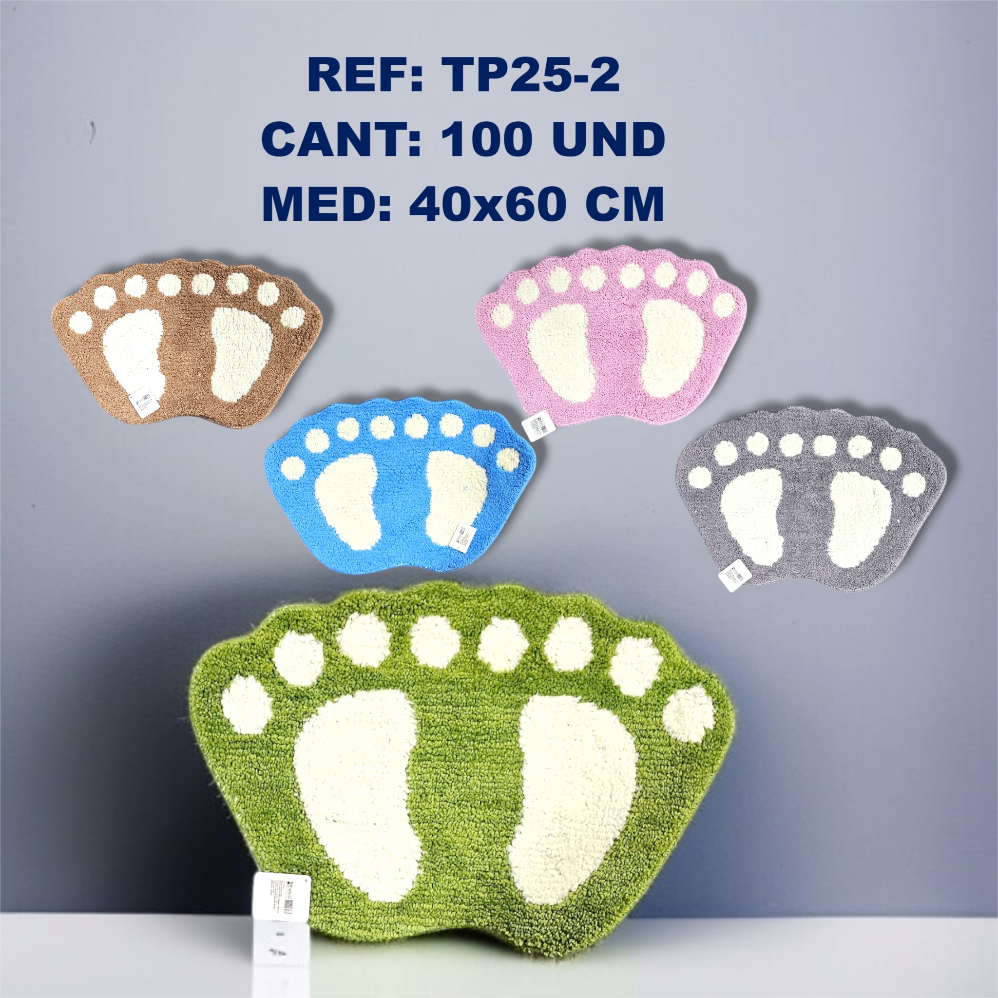 Tp25-2 Tapete Microfibra Varios Colores Dis
