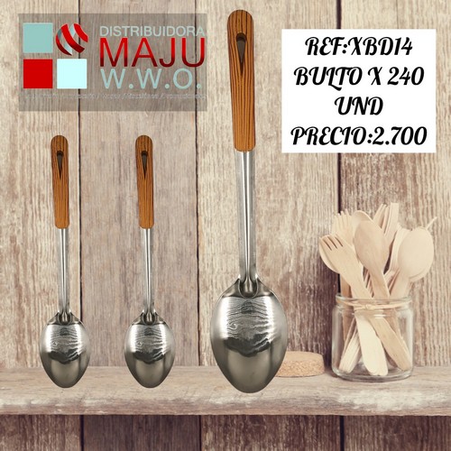 Cucharones De Cocina Tipo Madera35 X 7 Cm