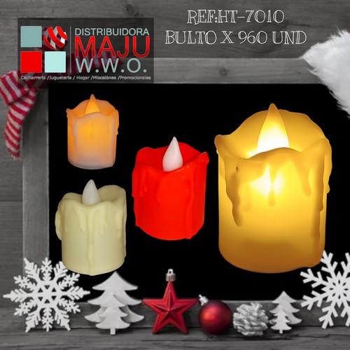 Vela Led Colores Caja X24Pcs