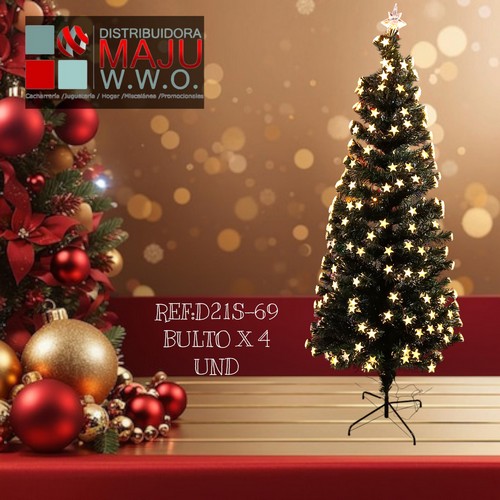 Arbol Navidad Fibra Y Luz 210Cm