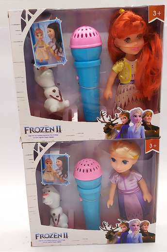 Set Muñeca Princesa Con Microfono Y Olaf