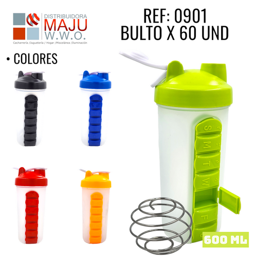 Botilo Pastillero Colores De 600Ml {Do855}