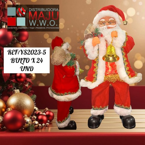 Papa Noel Grande Con Sonido 29X12Cm En Ca