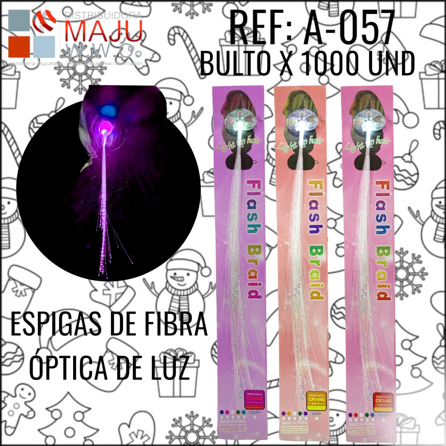 A-057 Espigas Decorativas En Friba Optica Con Luz