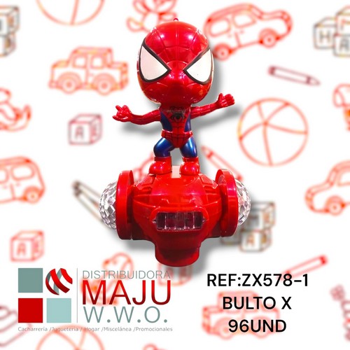 Zx578-1 Super Heroe En Hoverboard Con Luz Y Sonido