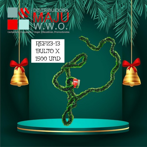23-13 Guirnalda Navidad Punta Blanca 4.5M X 6 Cm {
