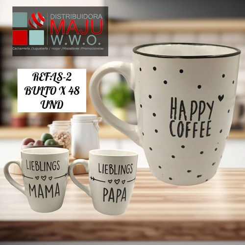Pocillo Ceramico Mensaje Varios De 350Ml