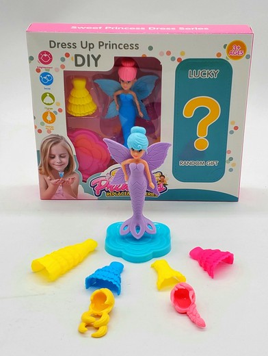 009-4 Set Muñeca Con Ropa Plastica X 11 Pcs 19.5 X