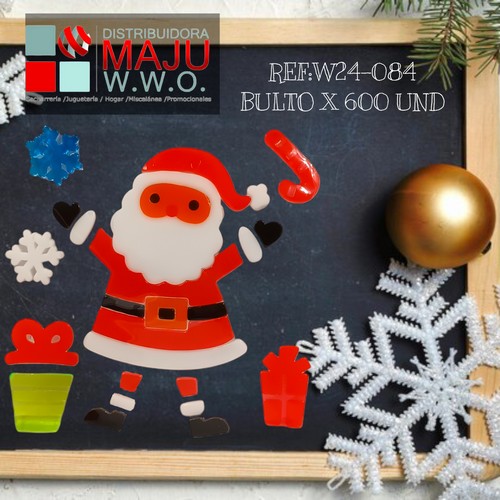 Sticker Navidad Santa Copos Ho Ho Baston D