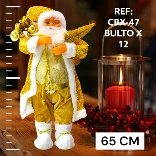 Muñeco De Navidad Santa Con Lentejuelas Y C
