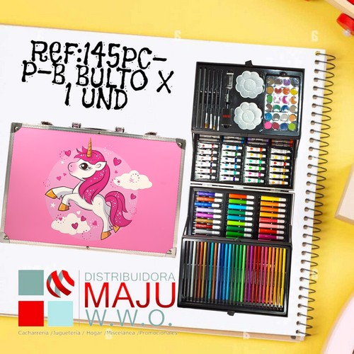 Set Arte Maletin Metalico X145Pcs