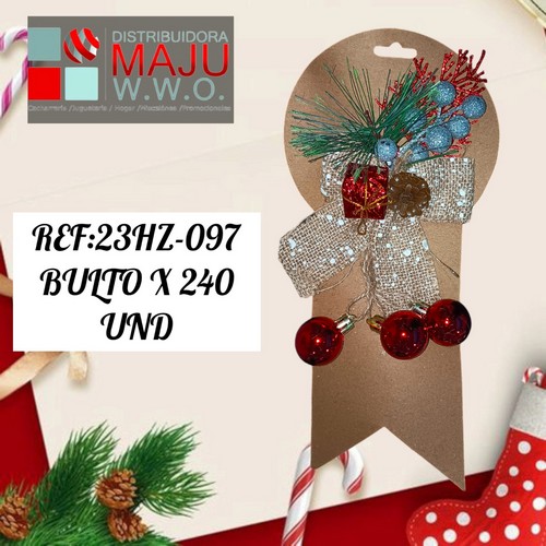 Corbatin Decorativo Navidad Bolas