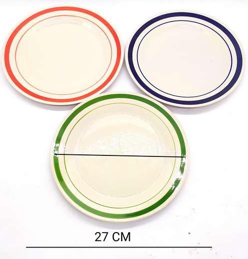 Plato Plano De 10,5 Pulgadas Lineas Con Bla