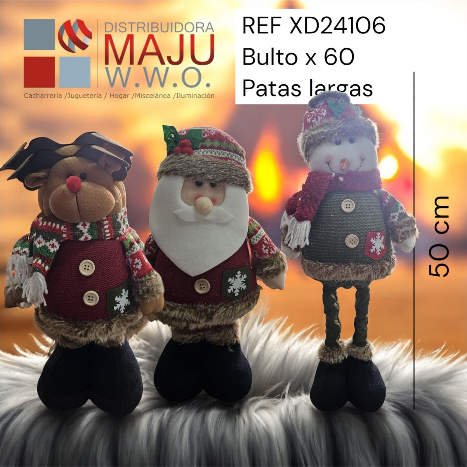 Muñeco De Navidad Patas Largas Varios De B