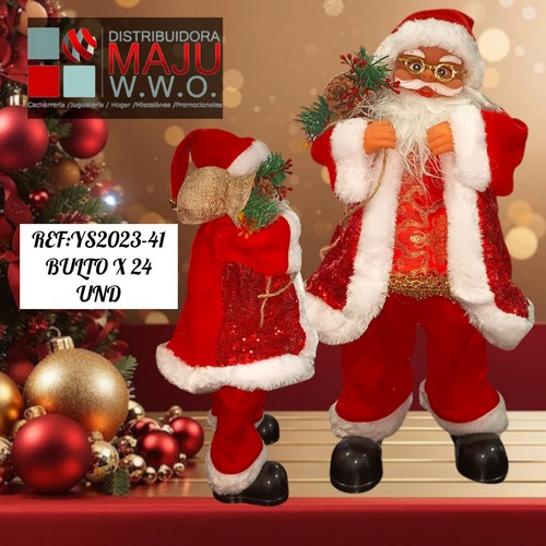 Papa Noel Grande Con Sonido 29X12Cm En C
