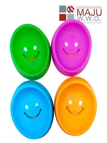Jabonera Feliz De 15X10.5X4.5 Colores Vario