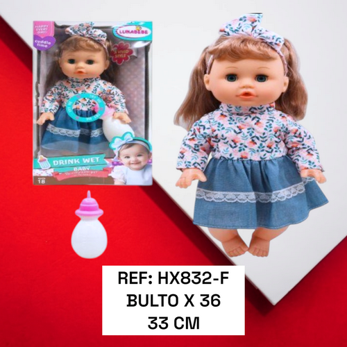 Muñeca Para Niña Con Mecanismo Y Biberon