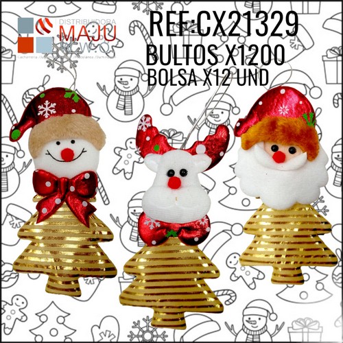 Muñeco Navideño Para Colgar Surtido Arbol