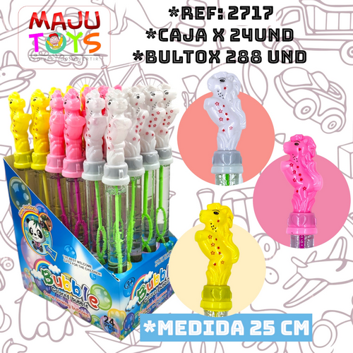 Burbujero Mediano Ponys Caja X24Pcs 17X12Cm {