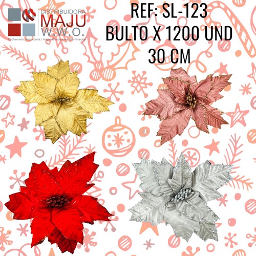 Flores Decoracion Navidad Colores Clasicos