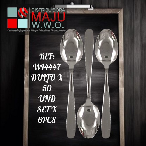 Cuchara Plateada Clasica 6Pcs 410, 20Cm,