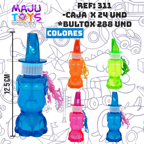 Burbujero Pito Figura Patrulla Canina Neon Pre