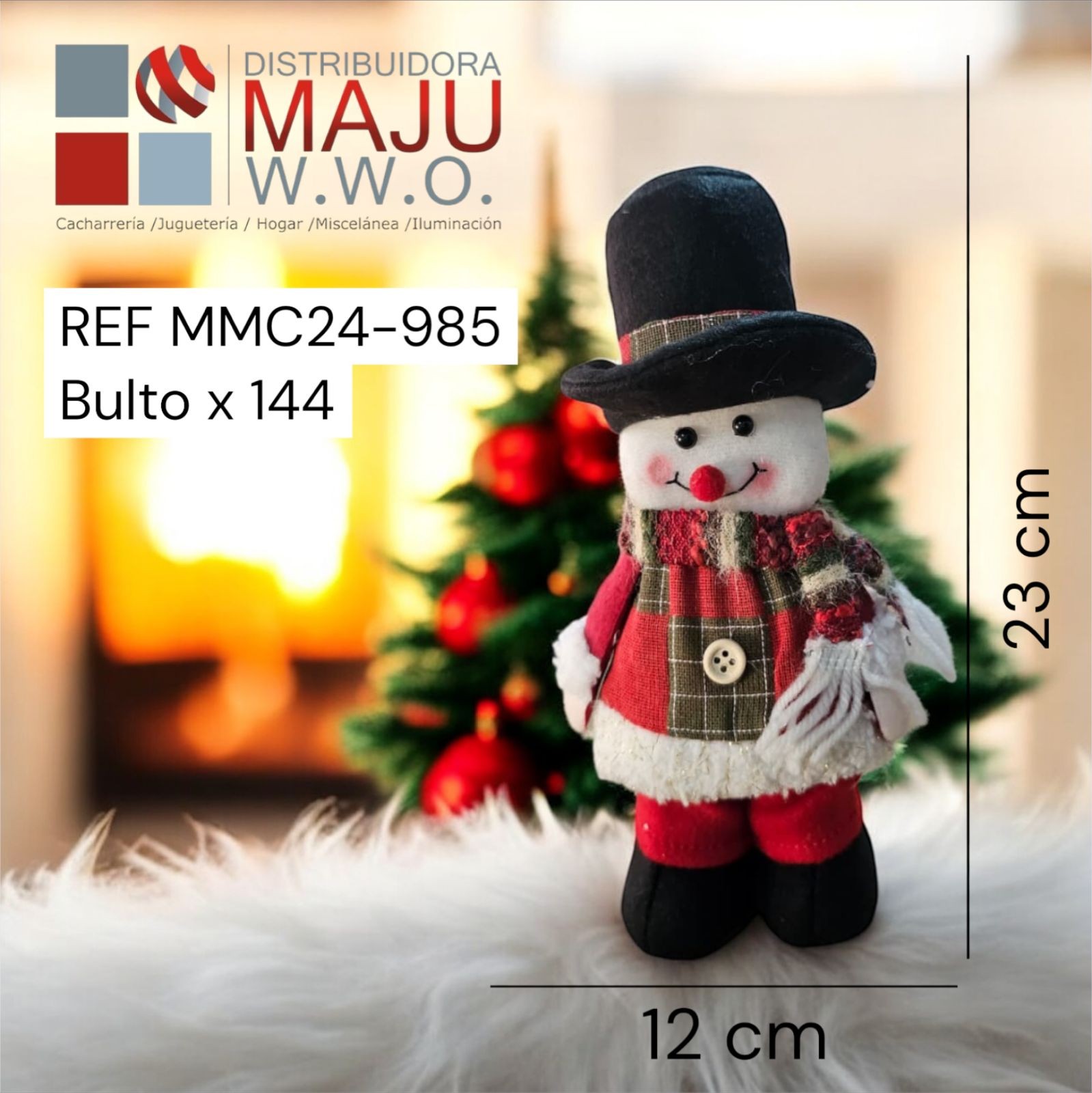 Muñeco De Navidad Snowman Con Sombrero
