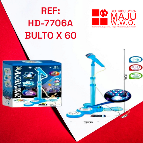 Microfono Infantil Con Luces Y Mp3 Conexi