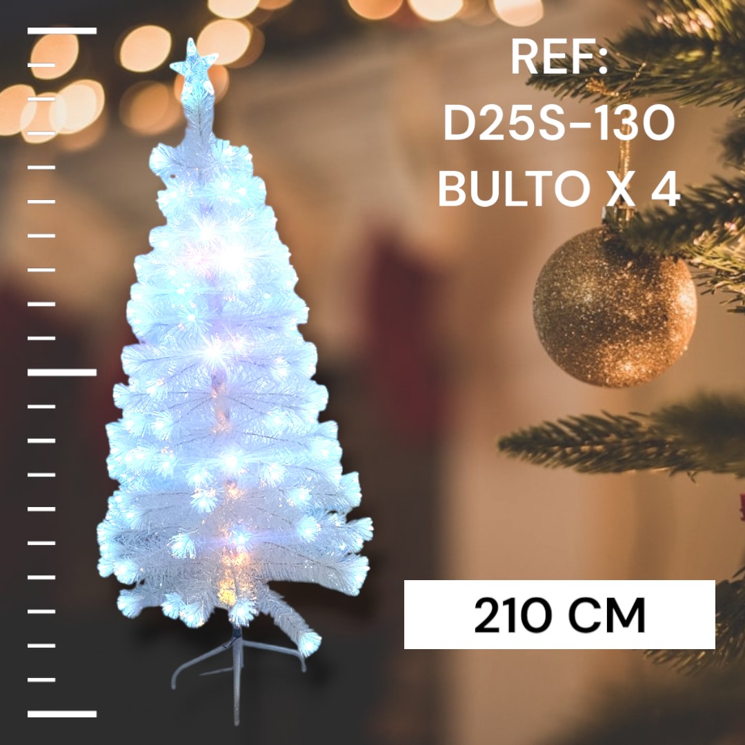 Arbol De Navidad Fibra Optica Luces Vivos