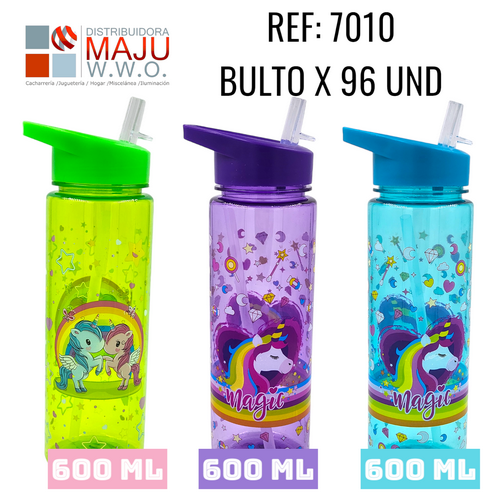 Botilo 600Ml Unicornios {Do854}